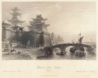 Western Gate, Peking, China-Porte De L'ouest A Pekin-Westiches Thor Zu Peking