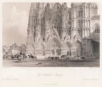 The Cathedral Bourges-La Cathedrale, Bourges-Der Dom Zu Bourges