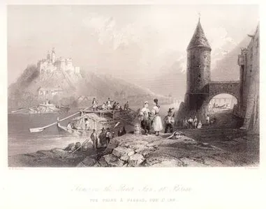 Scene On The River inn At Passau-Vue Prise A Passau Sur L'inn