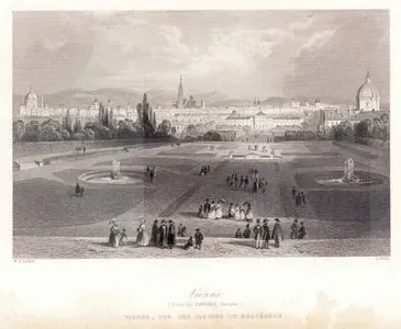 Vienna (From The Belvidere Gardens)-Vienne Vue Des Jardins Du Belvedere