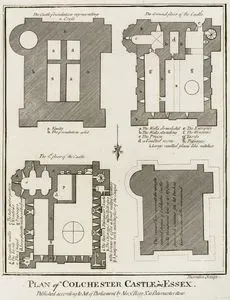 Plan Of Colchester Castle in Essex