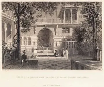 Court Of A Turkish Country House At Salahyeh Near Damascus