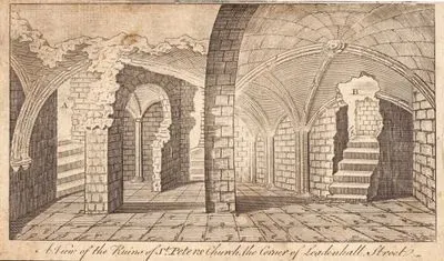 A View Of The Ruins Of St.Peters Church, The Corner Of Leadenhall Street