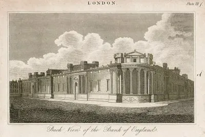 Back View Of The Bank Of England