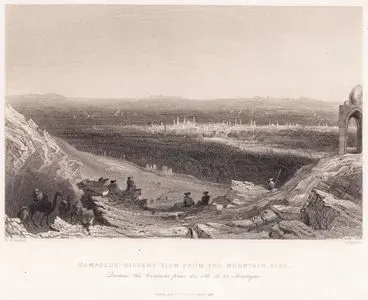 Damascus Distant View From The Mountain Side-Damas, Vue Lointaine Prise Du Cote Du La Montagne