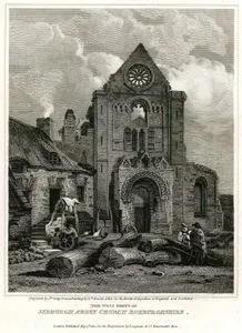 The West Front Of Jedburgh Abbey Church Roxburghshire