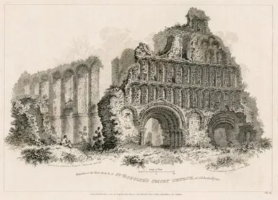 Remains Of The West Front Of St.Botolph's Priory Church At Colchester Essex