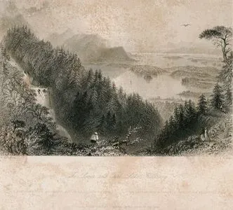 The Lower And Turk Lakes, Killarney (From Turk Waterfall)-Lacs Lower Et Turk, Killarney, Vus De La Cascade De Turk-Die 
Untern Seen Killarney's Gesehen Vom Wasserfall Turk