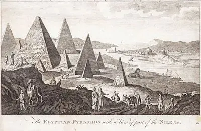 The Egyptian Pyramids With A View Of Part Of The Nile
