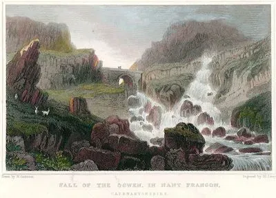 Fall Of The Ogwen In Nant Frangon, Caernarvonshire