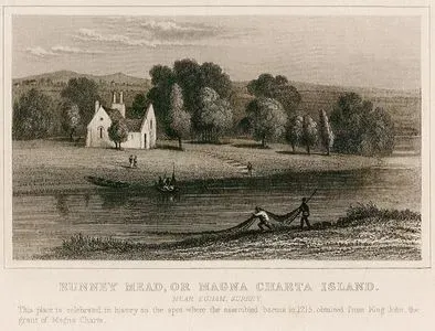 Runney Mead, Or Magna Charta Island, Near Egham, Surrey-This place is Celebrated in History As The Spot Where The Assembled Barons in 1215, Obtained From King John, The Grant Of Magna Charta