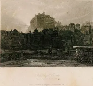Edinburgh Castle From The Grey Friars Church