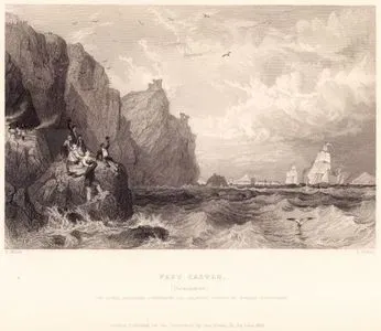 Fast Castle, Berwickshire, The Royal Squadron Conveying His Majesty King George IV Towards Edinburgh