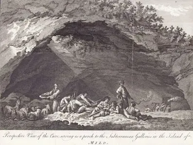 Perspective View Of The Cave Serving As A Porch To The Subterranean Galleries In The Island Of Milo
