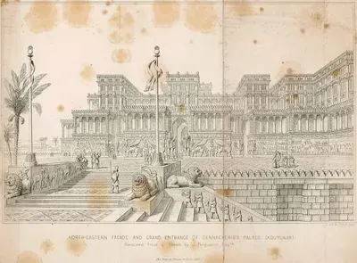 North Eastern Facade And Grand Entrance Of Sennacheribs Palace (Kouyunjık)