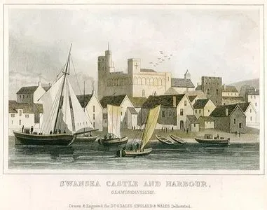 Swansea Castle And Harbour, Glamorganshire
