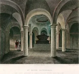 St.Paul's Cathedral, The Crypt, Monument Of Admiral Viscount Nelson, Under The Dome, Plate 27