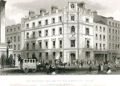 The National  Mercantile Assurance Life Office, Corner Of Poultry