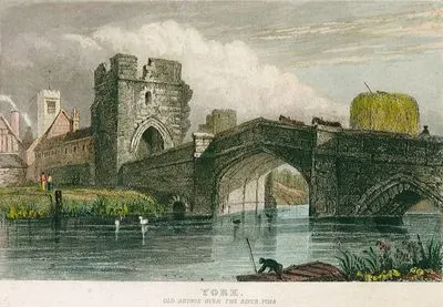 York, Old Bridge Over The River Foss