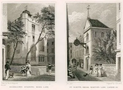 Allhallows Staining, Mark Lane, Pl.119-St.Martin, Orgar, Martin's Lane, Cannon St., Pl.120
