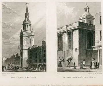 Bow Church, Cheapside, Pl.153-St.Mary Magdalen, Old Fish St., Pl.154