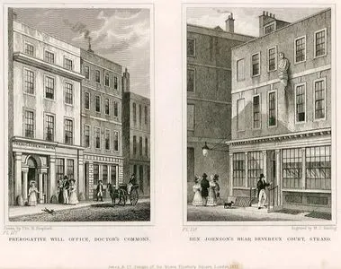 Prerogative Will Office, Doctor's Commons, Pl.117-Ben Johnson's Head, Devereux Court, Strand, Pl.118