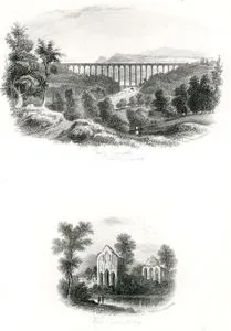 Pont'y Cyssyllte, To The Vale Of llangollen, Denbingshire-Valle Cruces Abbey