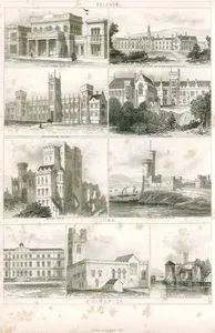 Belfast-Ulster Railway Terminus-Ulster instution For The Deaf & Dumb & Blind-Queen's College, Belfast-Cork-Queen's
College, Cork-Blarney Castle-Black Rock Castle, Cork-Limerick-Barringhton's Hospital-Limerick Cathedral-King John's 
Castle & The Old Bridge