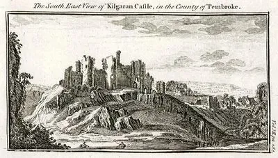 The South East View Of Kilgaran Castle in The Country Of Pembroke