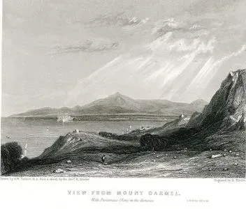 View From Mount Carmel With Ptolemais (Acre) in The Distance, I.Kings.XVIII.19.