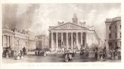 The Bank Of England And Royal Exchange, London