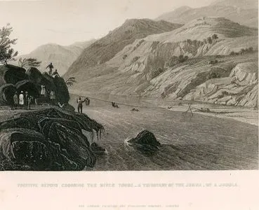 Fugitive Sepoys Crossing The River Tonse- A Tributary Of The Jumna By A Jhoola