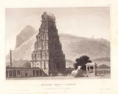 Grosser Hindu Tempel Bey Tritchencorc in Hindostan (Great Hindu Temple in Tritchencore in Hindustan)