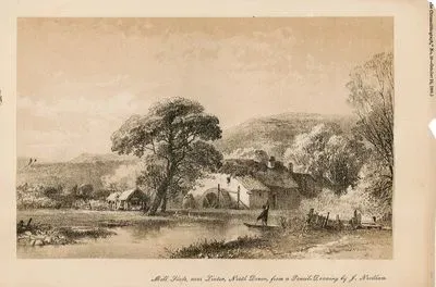 Mill Slade, Near Linton, North Devon, From A Pencil Drawing By J.Needham
