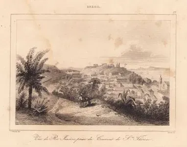 Bresil, Vue De Rio Janeiro Prise Du Sommet De l'Aqueduc (View Of Rio De Janerio From Top Of  Aqueduct)
