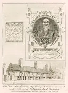 Van Dun's Alms Houses in Petty France With His Mural Monument On The North Side Of St. Margaret's Church, Westminster