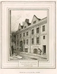 The Principal Or Street Entrance To Leatherseller's Hall, Demolished 1799