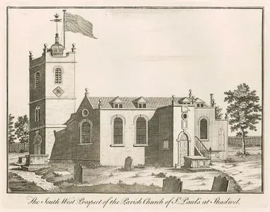 The South West Prospect Of The Parish Church Of St.Paul's At Shadnel