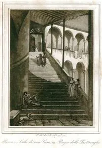 Roma-Scala Di Una Casa In Piazza Delle Tartarughe (Rome-Staircase Of The Giacomo Mattei Palace in The Mattei Square)