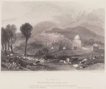Ramah, With The Building Called Rachels Tomb-In Ramah There Was A Voice Heard, Lamentation And Weeping, Rachel Weeping 
For The Children, Matt. II.18. Jer.XXXI.15.