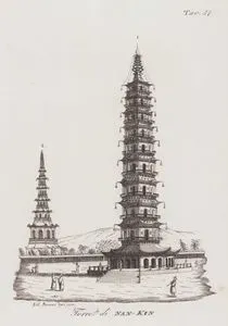 Torre Di Nan-Kin, Tav.57. (Octagonal Nine-Story Porcelain Tower in Nanjing (Nanking), China.)