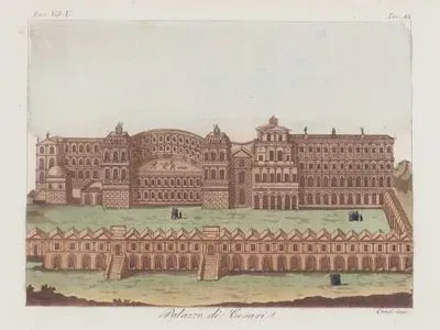 Palazzo Di Cesari, Eur. Vol. V. Tav.43. (Palace of the Caesars, Rome)