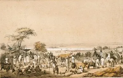 The Market in Sokoto in 1853