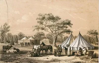 Encampment in The Forest, January 1842 (in Modzogo (Musgo). Cameroon)