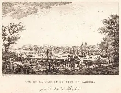 Vue De La Ville Et Du Port De Bayonne