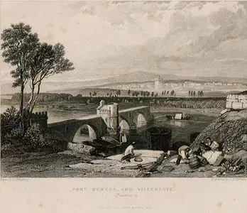 Pont Beneze And Villeneuve, France