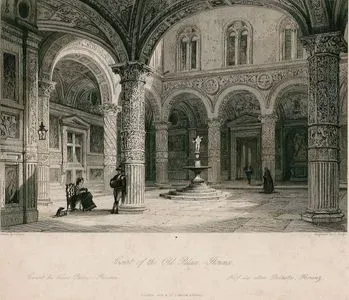 Court Of The Old Palace, Florence-Court Du Vieuce Palais, Florence-Hof Des Alten Palastes, Florenz