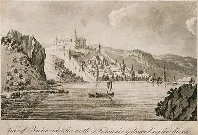View Of Bacherach & The Castle Of Fürstenberg Descanding The Rhine