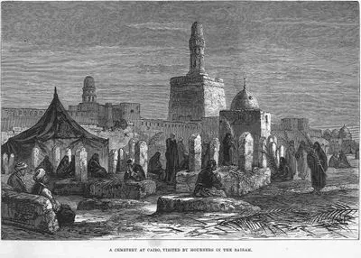 A Cemetry At Cairo, Visited by Mourners in The Bairam
