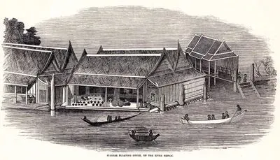 Siamese Floating House On The River Menam